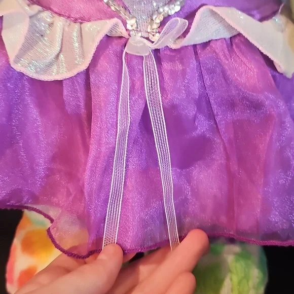 N Purple & White Fairy Costume For A Build A Bear Teddy Bear. Bear Not Included! - Picture 2 of 8